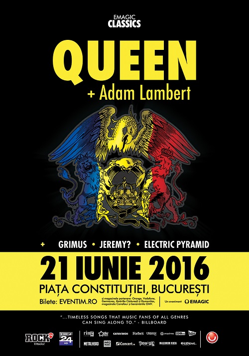 Queen si Adam Lambert, mesaj special pentru fanii din Romania